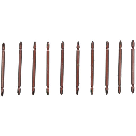 Embout de Tournevis PH2 Double Extremité avec Douille Hexagonale 5mm (100mm) - Accessoire pour Ensemble de Bits (1/5)