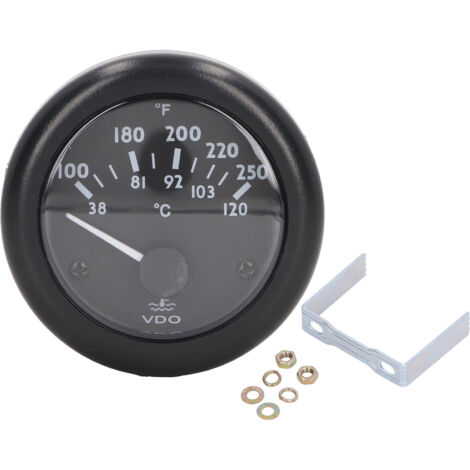 Jauge de température d'eau 2" haute précision pour générateur diesel, étanche, 12V (1/5)