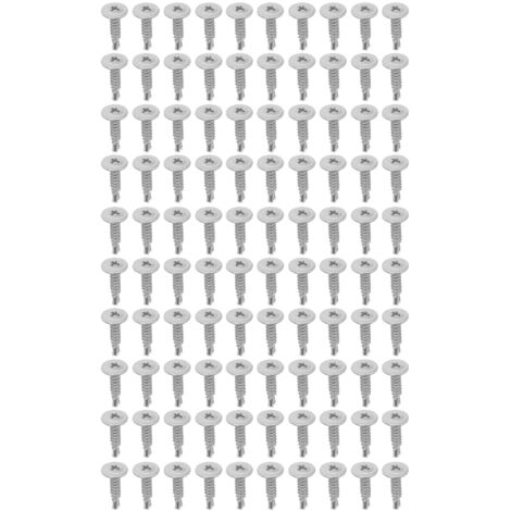 100 Vis autotaraudeuses à tête fraisée ronde avec rondelle en acier inoxydable, kit de 100 pièces 4.2x19mm (1/5)