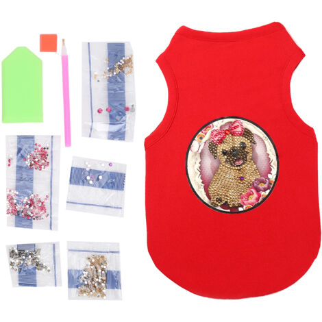 Veste à Strass pour Chien et Chat - Respirante et Confortable, Taille S, Rouge (1/5)