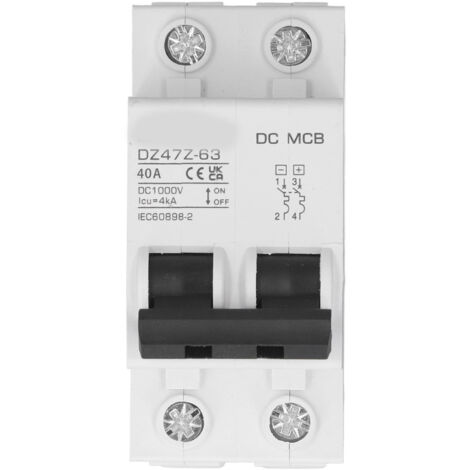 Disjoncteur DC 2P 1000V 40A pour Protection Contre les Surcharges Photovoltaïques (1/5)