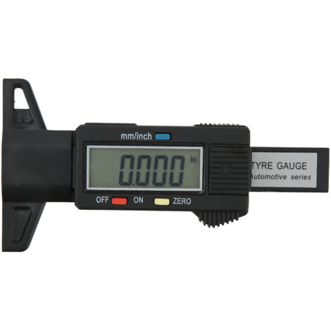 Jauge de profondeur de bande de roulement numérique 0-25mm, écran LCD, outil de mesure précis pour pneus (1/5)