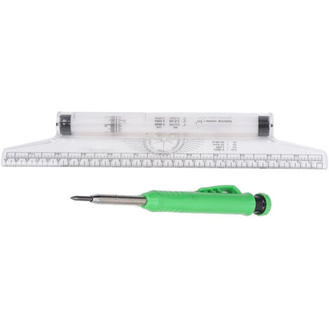 Règle à rouleau 30cm pour tracés parallèles, courbes et arcs - Outil de dessin technique (1/5)