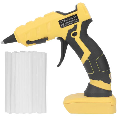 Pistolet à colle sans fil, préchauffage rapide, alimenté par batterie 18-21V avec 30 bâtons de colle de 7mm (1/5)