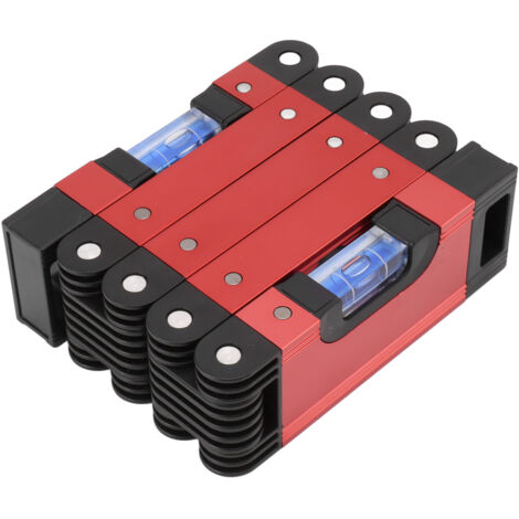 Niveau à bulles magnétique pliable 28 pouces, multifonction multi-angles pour menuiserie précise avec 4 bulles (1/5)