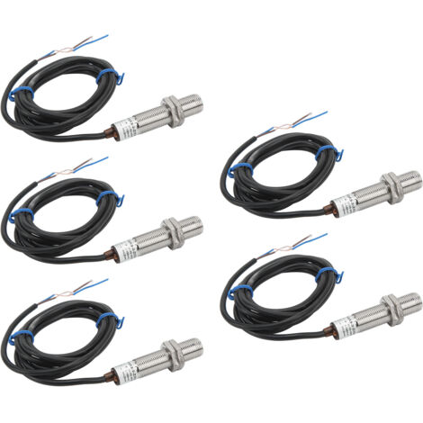 5 Capteurs de Proximité 2 Fils Normalement Ouverts M12x1, Détecteur d'Approche 10‑36V DC, Accessoire Industriel (1/5)