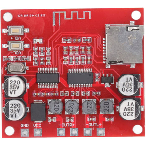 Amplificateur Audio Bluetooth 2 Canaux, Carte Ampli Haut-Parleur Sans Fil 12-24V