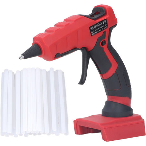 Pistolet à colle sans fil, préchauffage rapide, buse isolée, avec 30 bâtons de colle pour bricolage (1/5)