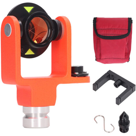 Prisme de Topographie Inclinable Unique pour Stations Totales, Équipement de Géomètre avec Décalage 0 ou -30 mm (1/5)