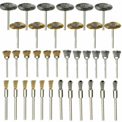 Kit de 36 Brosses à Fil d'Acier Inoxydable pour Perceuse et Outil Rotatif (1/5)