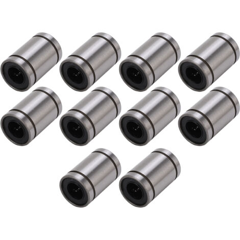 10 Pièces LM10LUU Roulements Linéaires Acier Allié pour Imprimante 3D Machine de Gravure CNC (1/5)