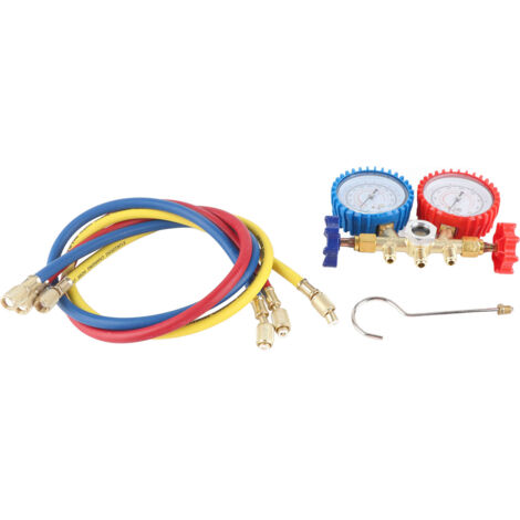 Jeu de manomètres pour climatisation R134A, kit de réfrigération HVAC en laiton résistant à la corrosion, compatible R12 R22 R502.