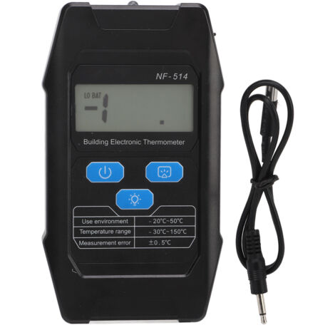 Thermomètre à Béton Numérique avec Sonde et Affichage LCD pour Mesure de Température (1/5)