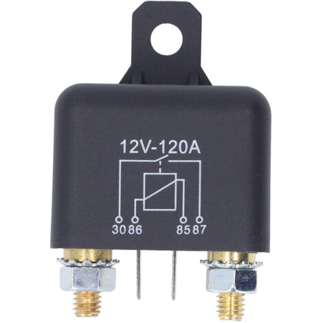 Relais de Démarrage Voiture 12V 120A 4 Broches, Contact Normalement Ouvert, Bobine en Laiton, Haute Puissance de Démarrage 2.4W (1/5)