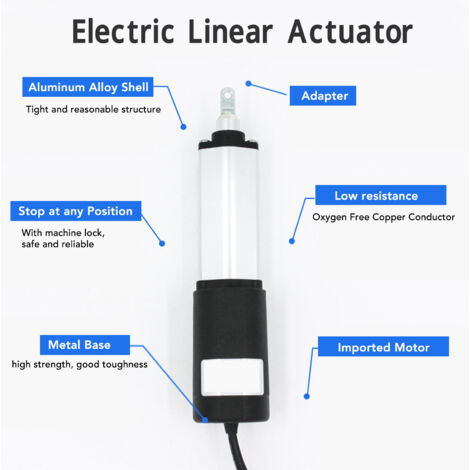 Actionneur Linéaire Micro 50mm Course Type Télescopique Faible Bruit DC12V 6W (1/5)