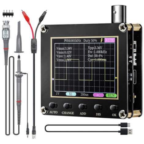Oscilloscope numérique portable 2,4 pouces pour signaux et transistors (1/5)