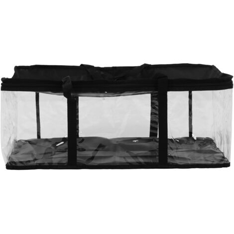 Sac de Rangement Transparent pour Outils PVC, Grande Capacité 64x32x25 cm, Antipoussière avec Fermeture Éclair, Organisateur d'Atelier (1/5)