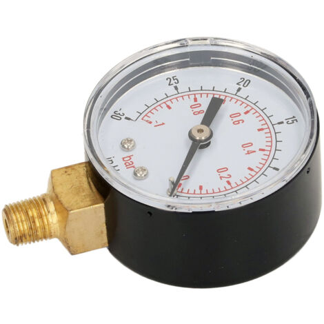 Manomètre à vide en laiton 1/8 BSPT, haute étanchéité pour eau et huile (1/5)