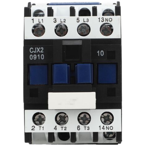 Contacteur électrique triphasé CJX2 0910, 9A 220V AC, contacts argent, montage sur rail DIN pour moteurs