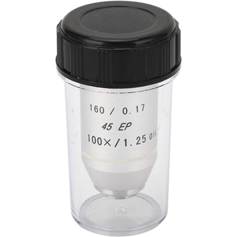 Objectif de microscope achromatique 100X RMS standard avec protection à ressort pour microscopie biologique (1/5)