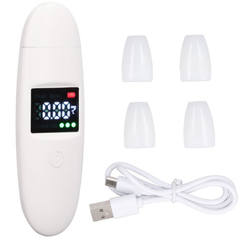 Testeur d'alcoolémie professionnel précis, portable, écran LCD numérique avec annonces vocales et 4 embouts (1/5)