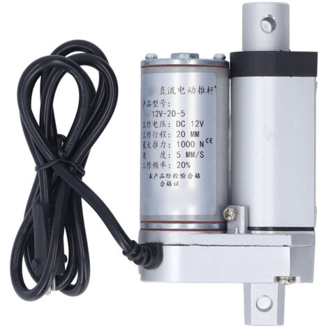 Actionneur linéaire électrique 20mm course 1000N poussée 12V pour équipement industriel (1/5)