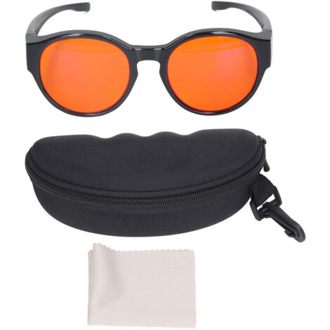 Lunettes anti-lumière bleue 400-500nm avec protection UV pour ordinateur et jeux, monture ronde (1/5)