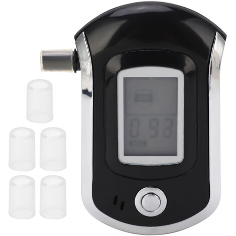 Alcootest Numérique à Affichage Digital Portable avec 5 Embouts Jetables pour Détection d'Alcoolémie (1/5)