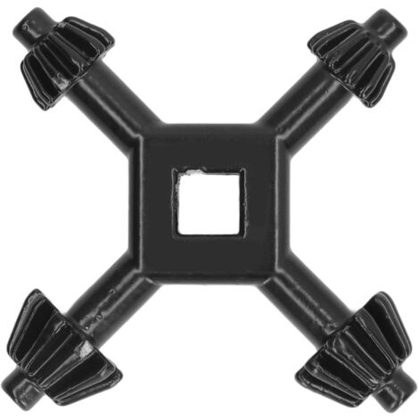 Clé de mandrin 4 en 1 pour perceuse à colonne, accessoire multifonction pour outils électriques, clé à main, couleur noire (1/5)