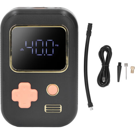 Compresseur d'air électrique portable avec manomètre pour voiture, vélo, moto - batterie intégrée (1/5)