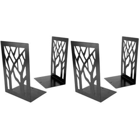 4 Pièces Serre-Livres en Métal, Support Décoratif Simple pour Bureau et Étagère (1/5)