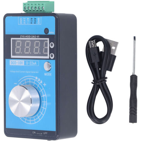 Générateur de Signaux Analogiques 0‑10V/0‑22mA, Alimentation 24V DC pour Simulation (1/5)