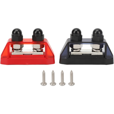 Bloc de distribution d'alimentation 48V M10 pour bateau et camping-car, 2 pièces connecteur barre omnibus pour modification de circuit automobile (1/5)