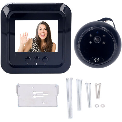 Vidéophone de porte 2,4 pouces avec caméra 0,3MP et angle large 120° pour maison et dortoir (1/5)