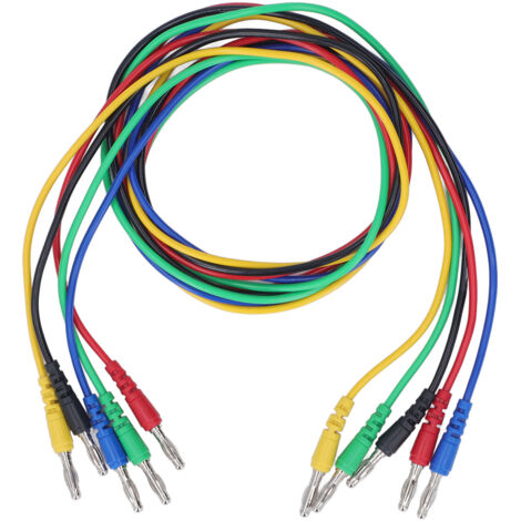 Kit de Cordons de Test Magnétiques Souples et Flexibles, 5 Couleurs, avec Connecteurs Banane 4mm et Câbles de Jumelage (1/5)
