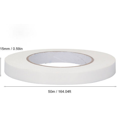 2 Pièces Ruban Adhésif Double Face 15mm x 50m, Imperméable en Polyéthylène pour Fixation Solide (1/5)