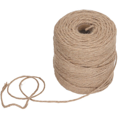 Corde de chanvre naturel 200m, 3mm de diamètre, 4 brins pour bricolage, décoration fête, projets créatifs et artisanaux