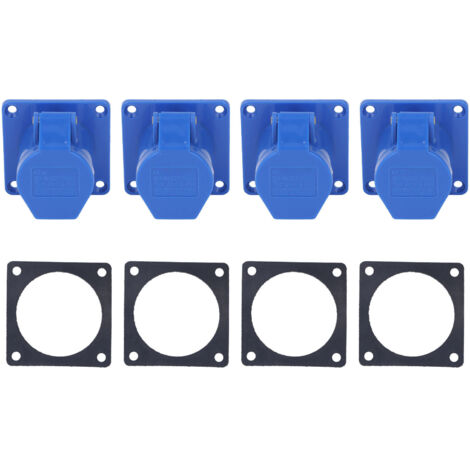 4 Kits de Prise Industrielle 3 Broches 16A IP44 Étanche Encastrée 220‑250V pour Alimentation (1/5)