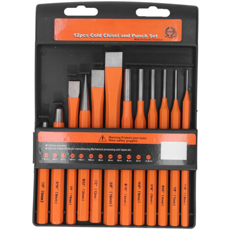 Jeu de 12 poinçons et burins à rouleau pour le travail du bois - Outils de réparation et de bricolage multi-tailles (1/5)