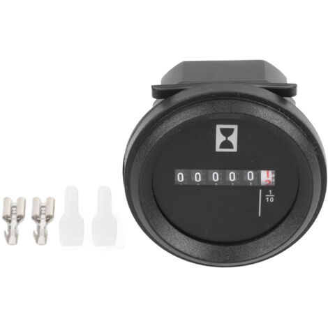 Compteur Heures 52mm Haute Précision pour Tracteurs et Engins de Chantier, Moniteur de Temps de Fonctionnement Fiable (1/5)