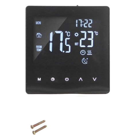Thermostat Numérique LCD Programmable pour Chauffage au Sol avec Écran Tactile et Contrôle WIFI - Noir AC90-240V (1/5)