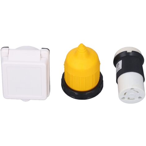 Prise Femelle Verrouillable 125V 30A avec Couverture Étanche et Câble (1/5)