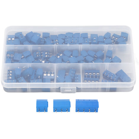 Bloc de connexion à vis 2-4 broches, 5mm pas, 100 pièces pour montage PCB, 10A 300V, connecteur de borne électronique (1/5)
