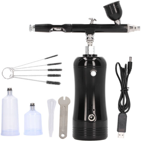 Kit d'aérographe portable sans fil rechargeable avec compresseur d'air, pression 17.4 psi, ensemble complet amélioré (1/5)