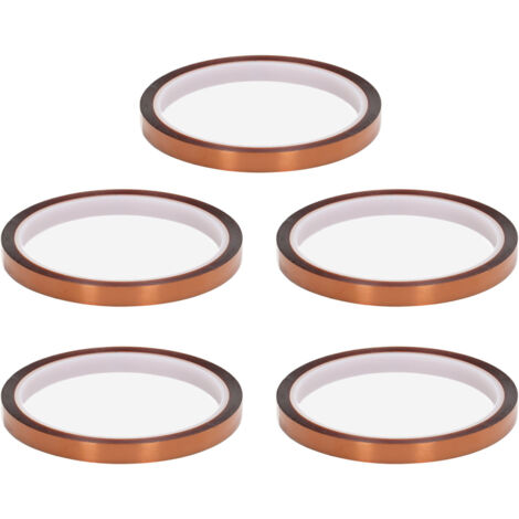 Ruban Polyimide 5 Pièces Antistatique Haute Température 33m Longueur Accessoire 8mm Largeur (1/5)