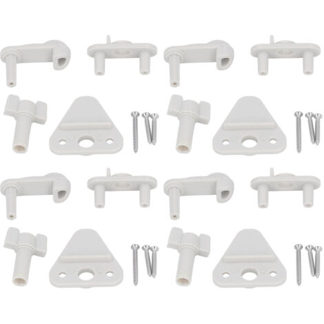 Kit de 4 Loquets de Porte pour Ponton en ABS, Cadre Carré, Remplacement pour Gauche et Droite, Adapté aux Tubes de 1 à 1.25 Pouces (1/5)