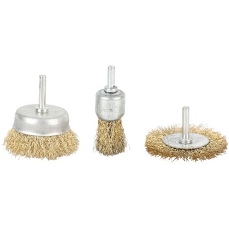 3 Pièces Brosse Métallique pour Meuleuse, Acier Inoxydable, pour Perceuse Visseuse sans Fil, Maximum 4500 Tours/Minute (1/5)