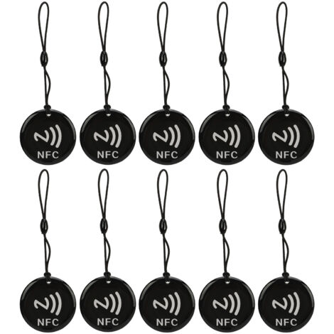 10 Cartes NFC Réinscriptibles 13.56MHz 8Kbits, Étiquettes d'Accès Sans Contact Antieau 106KBd pour Systèmes de Contrôle (1/5)