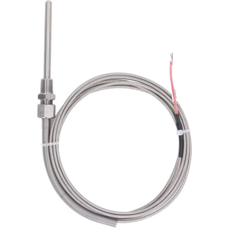 Capteur de température à thermocouple type K, 1/8 pouce NPT, longueur de ressort réglable 2m, isolation exposée
