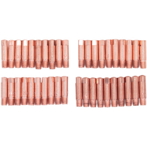 40 Pièces Buses de Soudure en Cuivre Résistantes à Haute Température pour Torche 15AK, Diamètre 0.6MM à 1.0MM